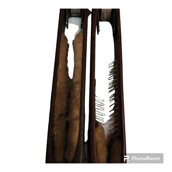 Vintage Tru Loc Wooden Boat Shuttle Dark Wood Weaving Loom Tool 16" Set of 2 - Picture 5 of 7